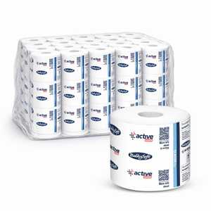 Carta igienica Active Clean BulkySoft, 96 rotoli, 160 fogli, 2 veli, cellulosa pura, per hotel e strutture - Product Image 1