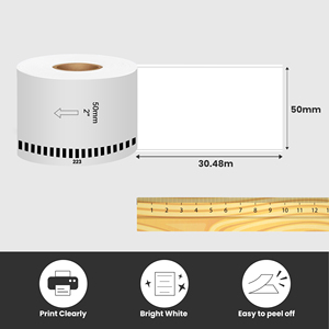 Ruban d'étiquettes en papier continu DK-22223 compatible Brother 50mm x 30.48m avec cartouche + emballage <span class=keywords><strong>Pape</strong></span> Box - Product Image 4