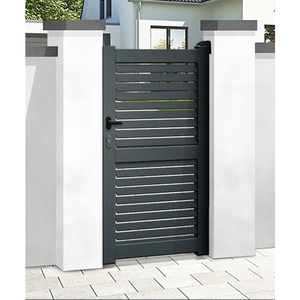Nuevo estilo Horizontal <span class=keywords><strong>de</strong></span> un solo Panel <span class=keywords><strong>de</strong></span> aluminio principal moderno puerta <span class=keywords><strong>de</strong></span> entrada peatonal diseños para el hogar - Product Image 1