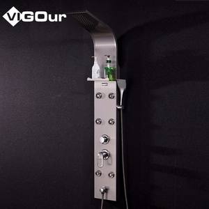 Système <span class=keywords><strong>de</strong></span> douche <span class=keywords><strong>de</strong></span> spa mural multifonctionnel moderne en acier inoxydable 304 Ensemble complet <span class=keywords><strong>de</strong></span> <span class=keywords><strong>salle</strong></span> <span class=keywords><strong>de</strong></span> <span class=keywords><strong>bain</strong></span> avec panneau <span class=keywords><strong>de</strong></span> douche à motif <span class=keywords><strong>de</strong></span> pluie - Product Image 5