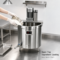Marmite de cuisson industrielle en acier inoxydable 304 pour braiser, avec agitation automatique, pour la transformation du bœuf, du porc et du poulet