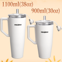 Bouteille isotherme en acier inoxydable à double paroi, garde les boissons chaudes/froides toute la journée, design simple, cadeau d'affaires, avec doublure intérieure sans soudure