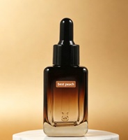 Flacon carré en verre ambré de 10 ml, 15 ml, 20 ml, 30 ml, 50 ml, 100 ml en stock avec compte-gouttes pour l'emballage d'huiles capillaires, de sérums cosmétiques et d'huiles essentielles