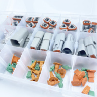 Kit de Conectores Deutsch CNKF de 232 Piezas, Color Gris, de 2 a 12 Pines, con Terminales de Crimpado