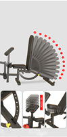 Banc de musculation multifonctionnel réglable, chaise de prédicateur, banc de musculation assis, siège pour exercices musculaires