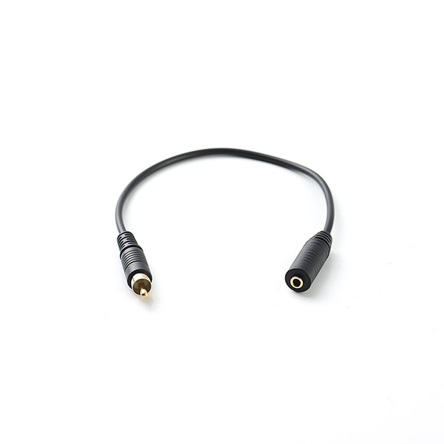 Gold-plated 3.5mm Mono Female to Lotus RCA Male Audio AV Adapter Cable for Speaker Amplifier