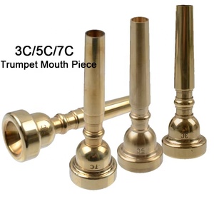 Pieza de mini <span class=keywords><strong>trompeta</strong></span> personalizada Boquilla chapada en oro y plata <span class=keywords><strong>Boca</strong></span> de <span class=keywords><strong>trompeta</strong></span> de cobre de metal común 3C 5C 7C - Product Image 3