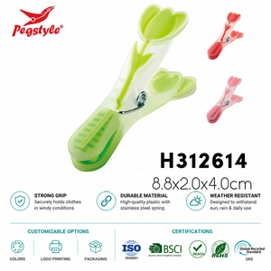 Pinces à <span class=keywords><strong>linge</strong></span> de haute qualité, lot de 12, à forte adhérence, résistantes aux intempéries, en plastique, avec ressort en acier inoxydable - Product Image 1