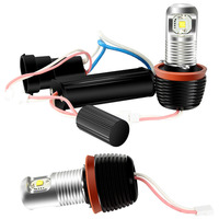 Feux antibrouillard et phares LED Angel Eye Ring 10W, compatibles avec E39 E46 E90 E92
