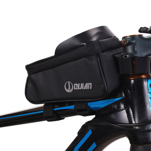 Bolsa para Tubo Superior de Bicicleta Dujian, Negra, Impermeable, con Pantalla Táctil para Teléfono, de Gran Capacidad, para Almacenamiento en la Barra Transversal del Asiento - Product Image 3