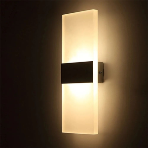 Modern <strong>Wall</strong> Sconce 12W <strong>Wall</strong> <strong>Mounted</strong> <strong>Light</strong> Cool White Acrylic LED <strong>Wall</strong> <strong>Lights</strong> <strong>with</strong> 6FT <strong>Plug</strong> in Cord - Product Image 2