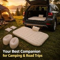 Matelas gonflable pliable à motif ondulé pour siège arrière de voiture, directement de l'usine, pour berline familiale, en PVC écologique