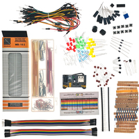 Kit de Démarrage Essentiel pour Composants Électroniques Améliorés avec Platine d'Expérimentation 830 Points, Résistances, Condensateurs, LED et Potentiomètres