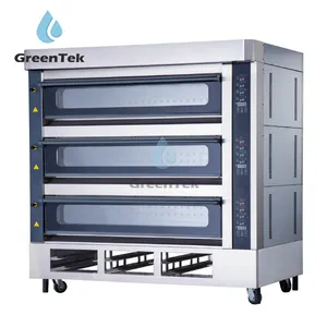 GreenTek 2023 고품질 3 데크 9 트레이 전기 전문 데크 베이킹 오븐 빵 과자 상업용 제빵 장비