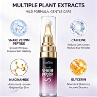 Crème Contour des Yeux Anti-Rides au Venin de Serpent et à la Caféine avec Acide Hyaluronique pour les Cernes, Hydratante et Nourrissante