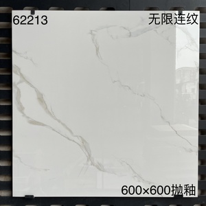 Piastrelle per pavimenti in ceramica moderna bianca lucida di Carrara 60x60 con caratteristiche antibatteriche e antiscivolo per uso ospedaliero e in appartamento - Product Image 5