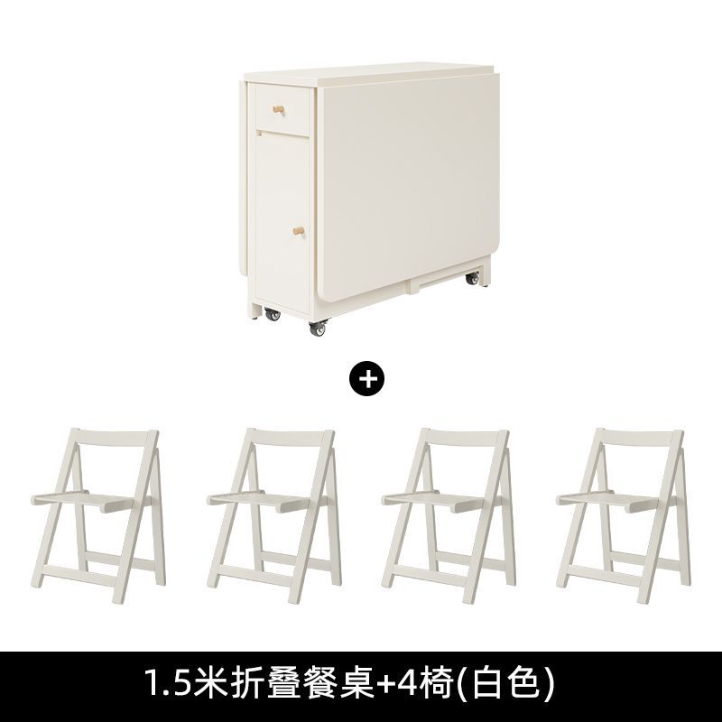 1.5m white with 4 chairs