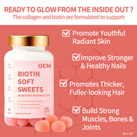 Gummies de biotine + vitamine E en gros – Formule personnalisée qui nourrit le cuir chevelu et prévient les pointes fourchues