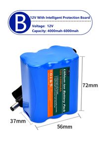 Aangepaste Ev Scooter Batterij 12V 24V 36V 48V 60V 8-80ah 1c-3c Lithium Ion Accu Met Bms Voor E-Bike Beslag - Product Image 3