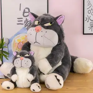 Buena calidad divertido suave Anime Evil Lucifer gato muñecas dibujos animados lindo gato de peluche juguetes para niños niñas