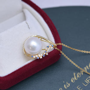 Collier de perles d'eau douce baroques 9-11 mm, pendentif simple et tendance, style disparaissant par Ni Ni's Jewelry - Product Image 3