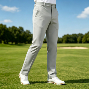 Men's Golf Pants Straight Office 29"/31"/33" Inseam Stretch Quick Dry Customized Logo Colored Pleat Casual <strong>Work</strong> Dress <strong>Trainers</strong> - Product Image 3