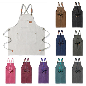 Vente en gros Tabliers de chef en toile <span class=keywords><strong>Tablier</strong></span> de barista durable <span class=keywords><strong>personnalisé</strong></span> <span class=keywords><strong>Tablier</strong></span> de cuisine en toile de <span class=keywords><strong>boulangerie</strong></span> avec poches pour salon de beauté Café - Product Image 6