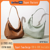 Sac Hobo en Cuir Véritable pour Femme, Luxe Discret, Sac à Bandoulière en Cuir de Vachette Pleine Fleur, Grande Capacité, Sac à Main pour Femme, Vente en Gros