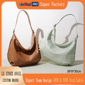 Bolso Hobo de Cuero Genuino para Mujer, Lujo Discreto, Piel de Vacuno de Primera Capa, Bolsos Cruzados de Hombro, Gran Capacidad, Bolso de Mano para Dama, Venta al por Mayor - Product Image 2