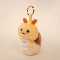 Articles décoratifs en peluche sur le thème des insectes - Papillons, abeilles, cigales, escargots, porte-clés, chaînes décoratives mignonnes, accessoires pour sacs à dos