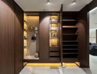 Meuble d'entrée en bois, armoire à chaussures de style sud-est asiatique, sur mesure, armoire de rangement haut de gamme pour l'entrée