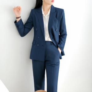 Diseño clásico <span class=keywords><strong>de</strong></span> color negro elegante <span class=keywords><strong>de</strong></span> doble botonadura Formal Casual Office Jacket Ladies Blazers <span class=keywords><strong>para</strong></span> <span class=keywords><strong>mujer</strong></span> - Product Image 5