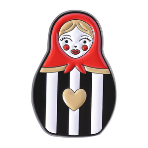 <span class=keywords><strong>Broche</strong></span> Matryoshka russe, style ethnique rétro, personnage de dessin animé, épingles de revers décoratives en émail pour tenue tendance - Product Image 6