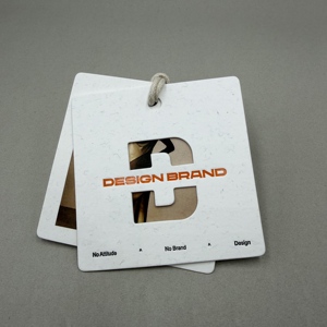 Etichetta Pendente Personalizzata in Cartoncino Spesso e Resistente, Fustellata con Stampa a Caldo, <span class=keywords><strong>per</strong></span> Abbigliamento, Etichetta Personalizzata all'Ingrosso - Product Image 3