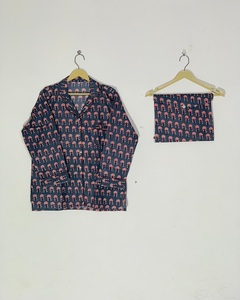 Conjunto de Pijama Étnico Minimalista para Mujer, Estampado a Mano, Precio de Mayoreo - Product Image 6
