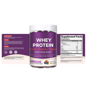 Gommose Proteiche al Siero di Latte con Creatina Monoidrato e <span class=keywords><strong>Collagene</strong></span>, Senza Zucchero, Fonte Pura di Proteine per i Muscoli - Product Image 5