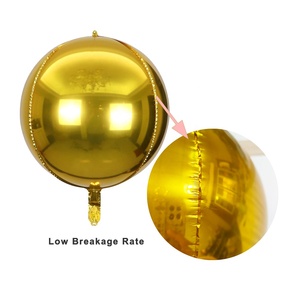Mylar <span class=keywords><strong>10</strong></span> 12 15 18 22 32 50 60 inch đen hồng vàng đỏ nhôm Ballon hình cầu tròn lá bóng 4D - Product Image 5