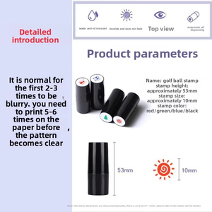 Dericsson Portable <b>Golf</b> Ball Stamp Tool & Marker Waterproof Photosensitive Stamp Pattern Optional Quick-drying Non-fading - Product Image 4
