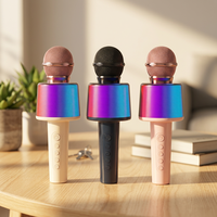 Boîte de son karaoké portable compacte avec éclairage LED RVB et connexion sans fil pour divertissement décontracté