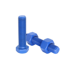 Pernos Roscados de Acero al Carbono con Recubrimiento de Teflón, de Doble Extremo, Grado 8.8, Conectores de Alta Resistencia para Construcción - Product Image 1