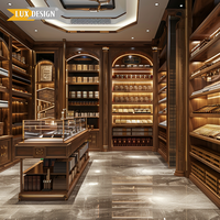 Étagère de présentation de cigares et de cigarettes LED de haute qualité, MDF + verre trempé + métal + acrylique, vitrine de magasin, vitrine à tabac, bande LED