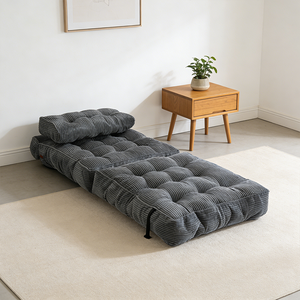 Ghế sofa giường đơn kiểu <span class=keywords><strong>futon</strong></span> nhà máy Đông Quan, chất liệu nhung tăm, gấp gọn, tiết kiệm không gian, đa chức năng - Product Image 3