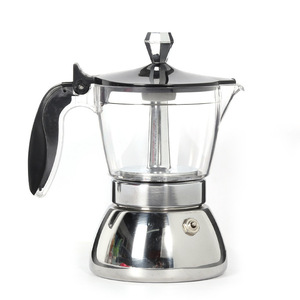 Tazas de Espresso con Logotipo Personalizado al por Mayor, Nueva Llegada, Elegantes Tazas de Vidrio de Borosilicato Transparente <span class=keywords><strong>para</strong></span> Café <span class=keywords><strong>Moka</strong></span> con Base - Product Image 1