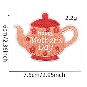 Nouveau fer brodé sur le Patch Happy Mother Day <span class=keywords><strong>Mama</strong></span> Rose pour la décoration de sac de chapeau de vêtements - Product Image 6