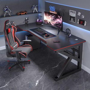 WDY Home E-sports Computer Gaming Desk Black Carbon Fiber Desktop PC Gaming Table - Product Image 2