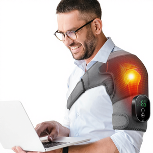 Cordless Remote <b>Control</b> Heating Shoulder Wrap <b>Vibration</b> Massager Shoulder Pain Relief Massage Belt GZ RTS Bulk Mixed Order - Product Image 2