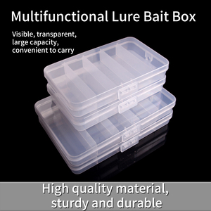 Caja de Pesca Portátil de Plástico Transparente con 5 Compartimentos, 15.7*13.9*2.5cm, 80g, para Señuelos y Cebos de Pesca - Product Image 2