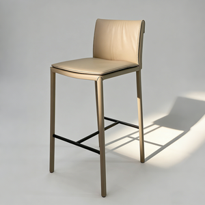 Custom Modern <b>Leather</b> Adjustable <b>Bar</b> <b>Stools</b> Stainless Steel Frame for Home <b>Bar</b>/Restaurant/Hotel | Luxury Kitchen Island Seats - Product Image 4