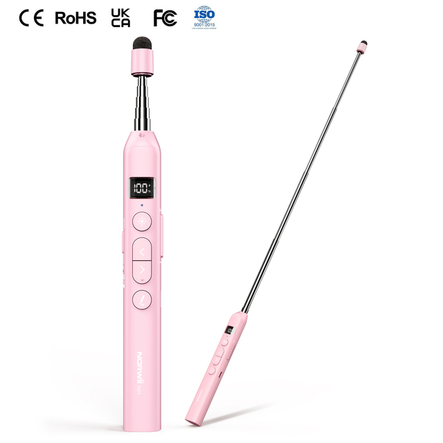 Wireless Presenter Remote with Touch Screen Stylus Pen Telescopic Pointer Clicker Digital Display for PowerPoint Presentations
