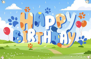 Fondo Fotográfico Personalizable con Huellas de Perro Azul y Feliz Cumpleaños, <span class=keywords><strong>para</strong></span> Baby Shower, Decoración de Fiestas en Casa - Product Image 3